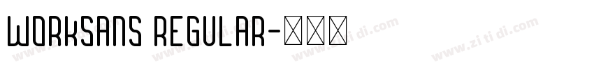 worksans Regular字体转换